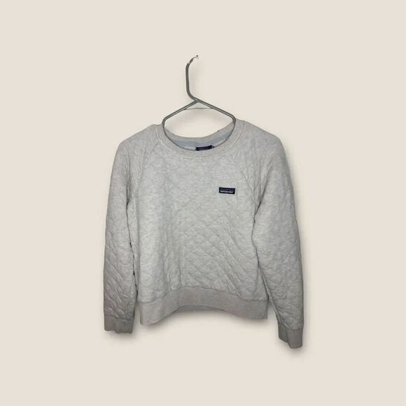 Patagonia Organic Cotton Quilt Crew Sweatshirt Gray Small - Picture 3 of 7